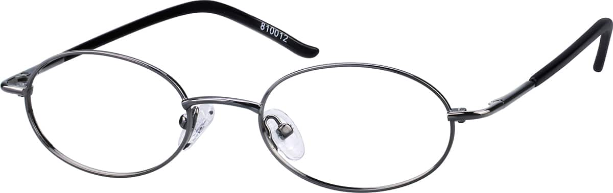 Angle view of Oval Glasses 810012 in Gray