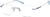 Angle view of Rimless Glasses 810516 in Blue thumbnail