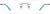 Front view of Rimless Glasses 810516 in Blue thumbnail