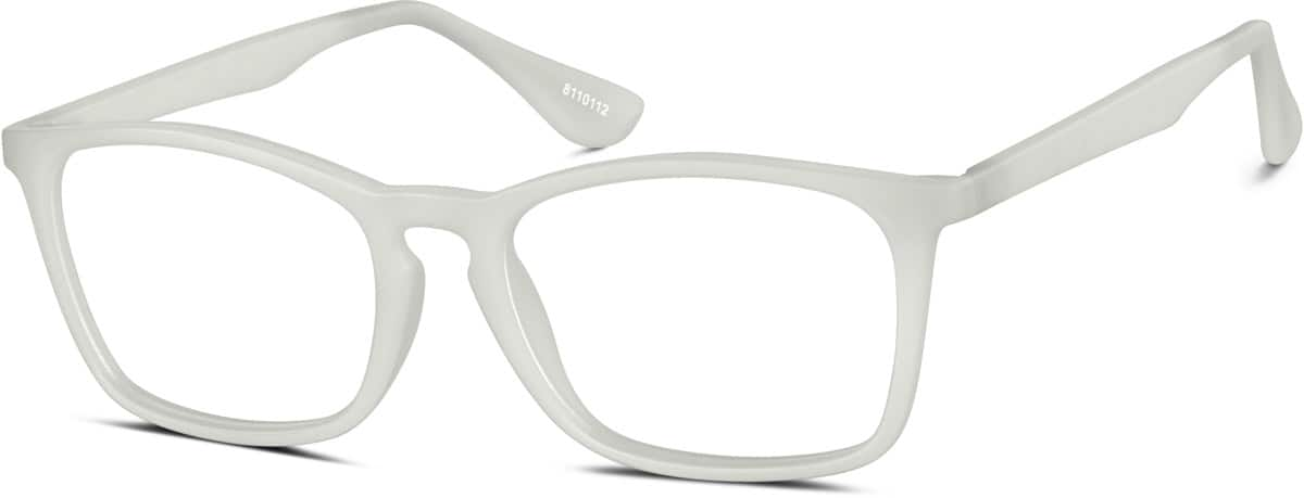 Angle view of Glow-in-the-Dark Rectangle Glasses 8110112 in Blue Glow