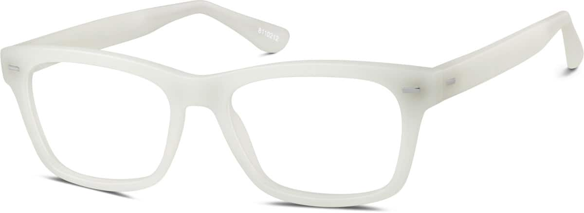 Angle view of Glow-in-the-Dark Rectangle Glasses 8110212 in Smoke