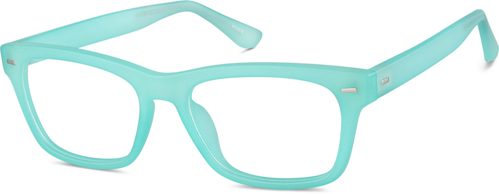 Zenni Rectangle Prescription Glasses Blue Plastic Full Rim Frame