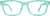 Front view of Glow-in-the-Dark Rectangle Glasses 8110216 in Teal thumbnail