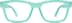 Glow-in-the-Dark Rectangle Glasses 8110216 in Teal