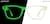 Front view of Glow-in-the-Dark Rectangle Glasses 8110224 in Pale Green thumbnail