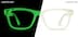 Glow-in-the-Dark Rectangle Glasses 8110224 in Pale Green