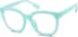 Glow-in-the-Dark Square Glasses 8110316 in Aqua/ Green Glow