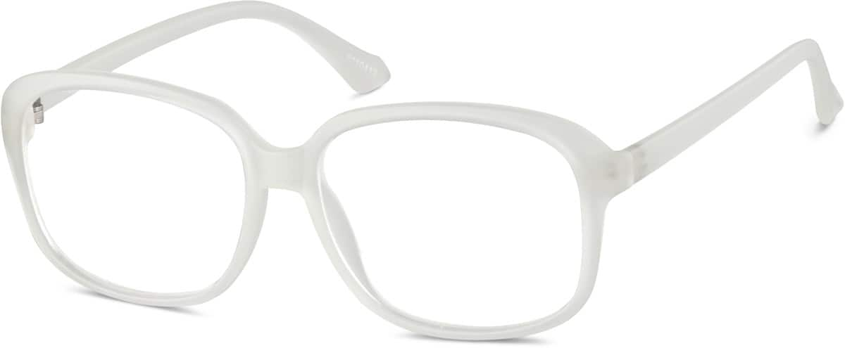 Angle view of Glow-in-the-Dark Square Glasses 8110412 in Green Glow