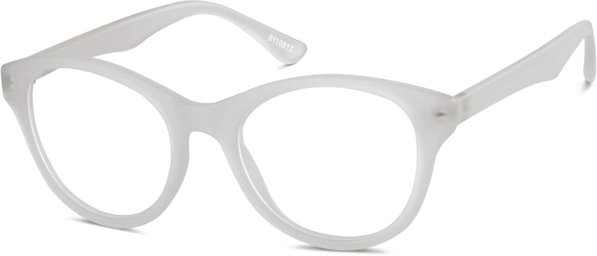 Angle view of Glow-in-the-Dark Round Glasses 8110512 in Blue Glow