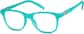 Angle view of Kids' Glow-in-the-Dark Square Glasses 8110616 in Blue/ Green Glow thumbnail