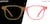Front view of Kids' Glow-in-the-Dark Square Glasses 8110619 in Pink/ Orange Glow thumbnail