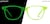 Front view of Kids' Glow-in-the-Dark Square Glasses 8110624 in Green/ Green Glow thumbnail