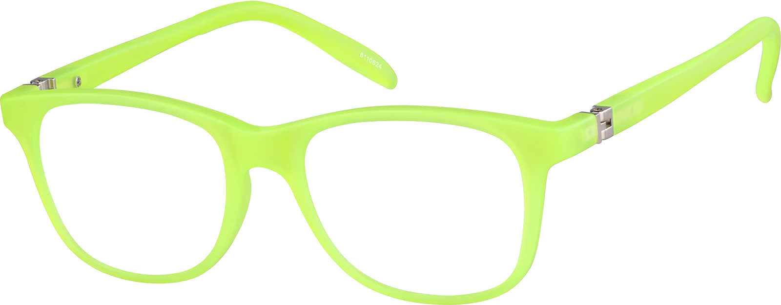 Green/ Green Glow Kids' Glow-in-the-Dark Square Glasses