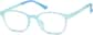 Angle view of Kids' Glow-in-the-Dark Rectangle Glasses 8110916 in Blue/ Green Glow thumbnail