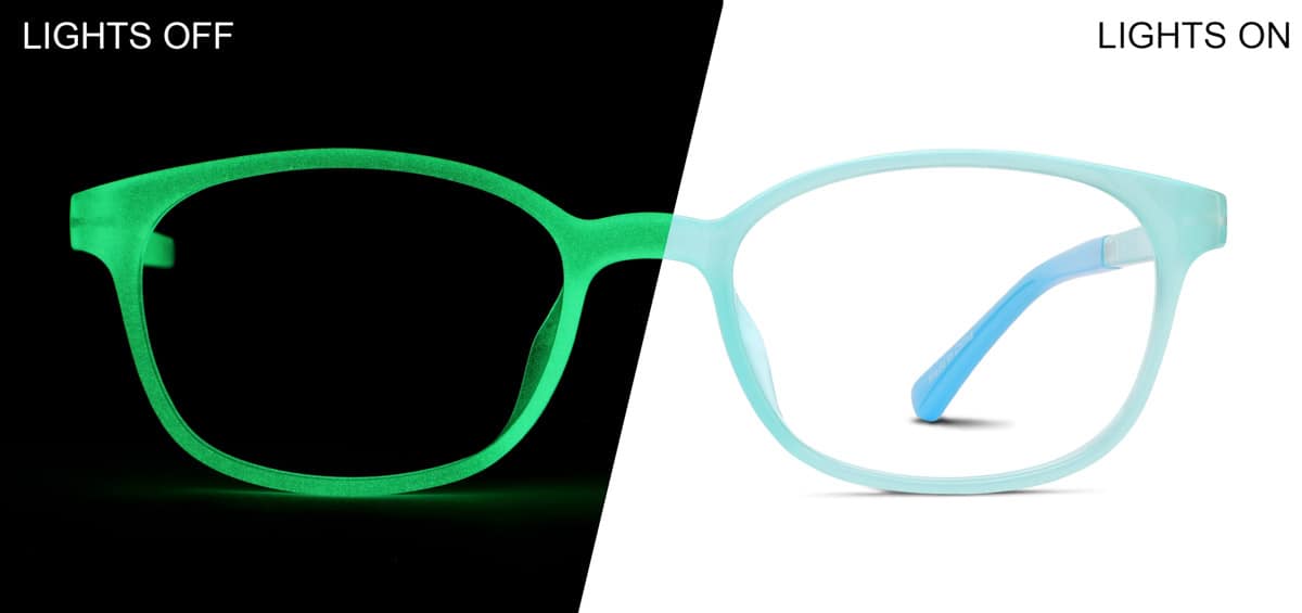 Kids' Glow-in-the-Dark Rectangle Glasses 81109