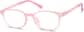 Angle view of Kids' Glow-in-the-Dark Rectangle Glasses 8110919 in Pink/ Green Glow thumbnail