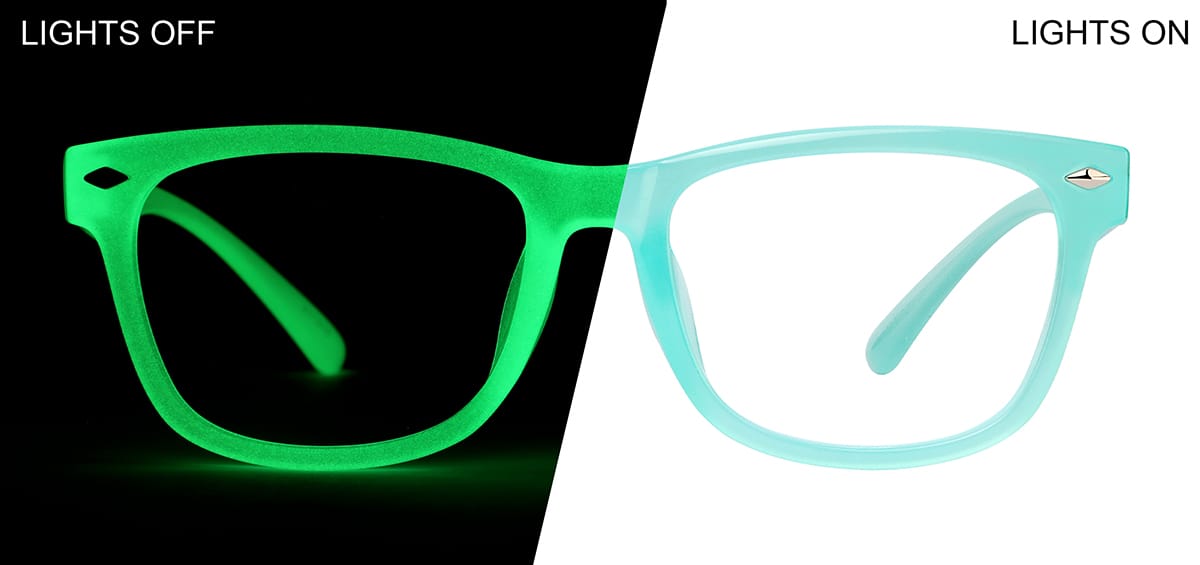 New Zealand Mug stout Teal/Green Glow Glow-in-the-Dark Rectangle Glasses #8111016