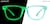 Front view of Glow-in-the-Dark Rectangle Glasses 8111016 in Teal/Green Glow thumbnail
