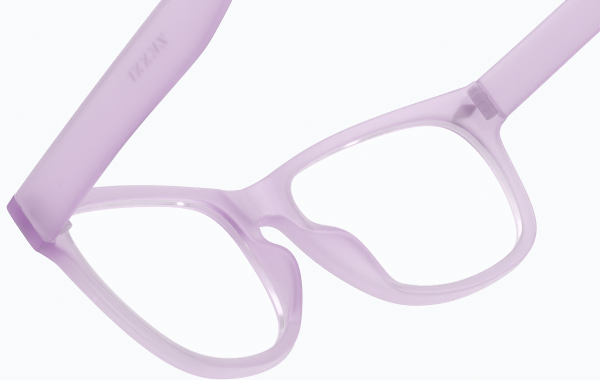 See-through view of Glow-in-the-Dark Rectangle Glasses 8111017 in Purple/Blue Glow thumbnail