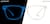 Front view of Glow-in-the-Dark Rectangle Glasses 8111023 in Clear/Blue Glow thumbnail