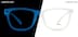 Glow-in-the-Dark Rectangle Glasses 8111023 in Clear/Blue Glow