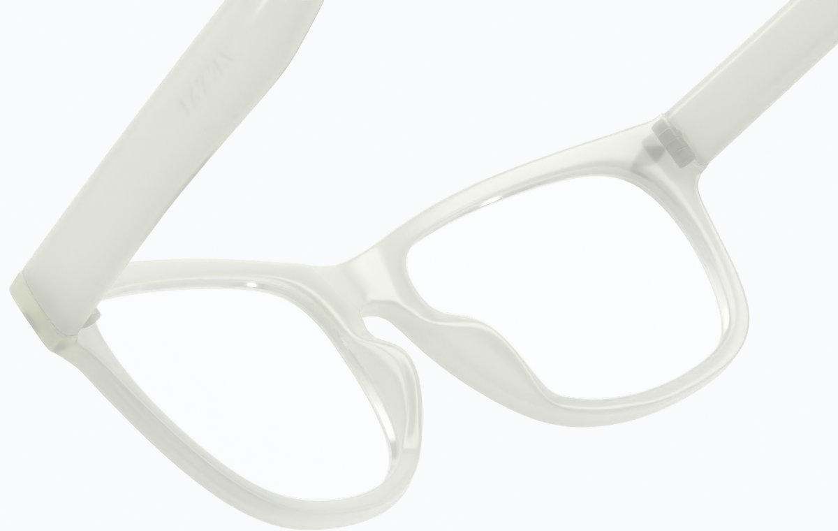 See-through view of Glow-in-the-Dark Rectangle Glasses 8111023 in Clear/Blue Glow thumbnail