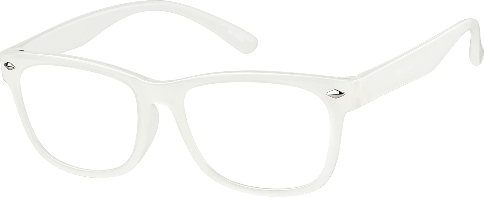 Clear/Blue Glow Glow-in-the-Dark Rectangle Glasses #8111023