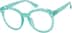 Glow-in-the-Dark Round Glasses 8111116 in Teal/Green Glow