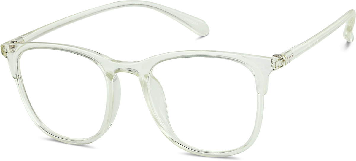 Zenni Square Prescription Glasses Blue Plastic Full Rim Frame