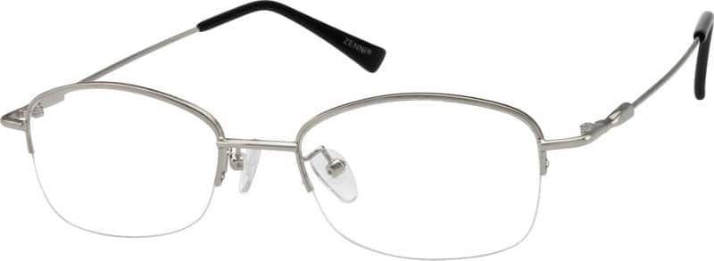 Silver Rectangle Glasses #827911 | Zenni Optical