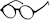 Angle view of Round Glasses 830021 in Black thumbnail