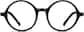 Front view of Round Glasses 830021 in Black thumbnail
