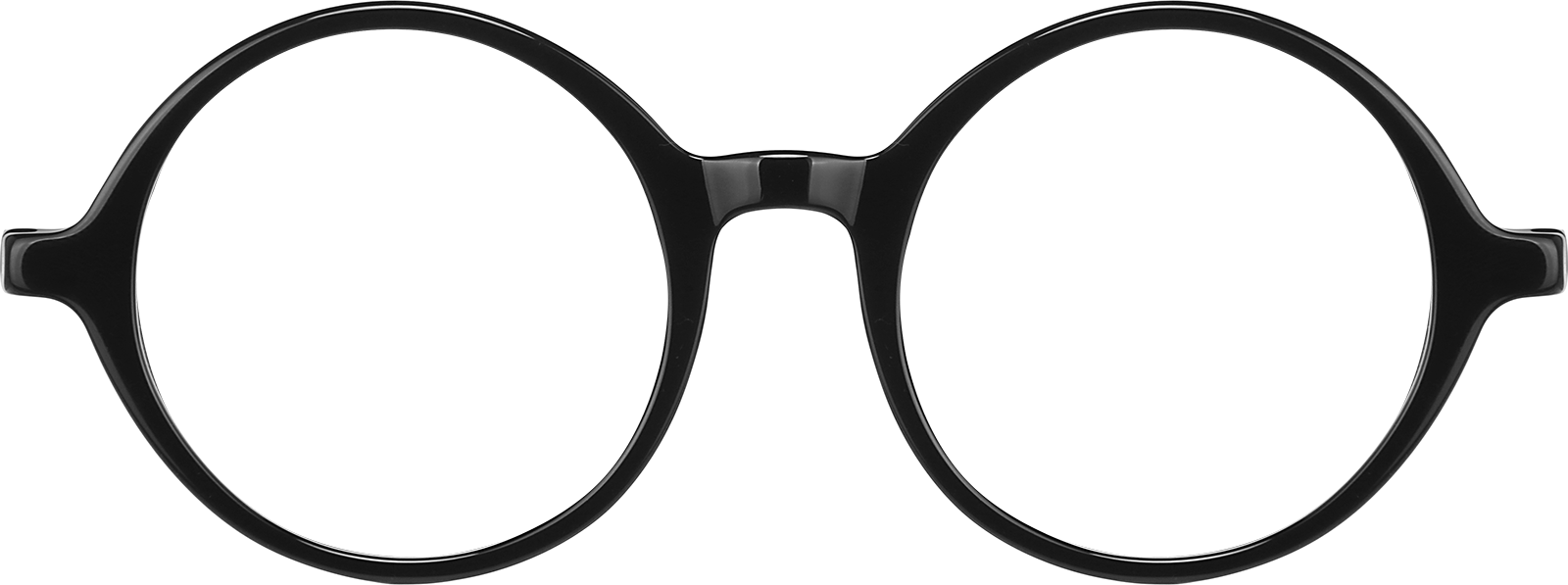 Front view of Round Glasses 830021 in Black