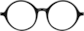 Front view of Round Glasses 830021 in Black thumbnail