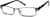 Angle view of Rectangle Glasses 830512 in Gray thumbnail