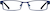Front view of Rectangle Glasses 830516 in Blue thumbnail