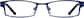 Front view of Rectangle Glasses 830516 in Blue thumbnail