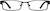 Front view of Rectangle Glasses 830521 in Black thumbnail