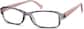 Angle view of Rectangle Glasses 834312 in Aubergine thumbnail