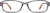 Front view of Rectangle Glasses 834312 in Aubergine thumbnail
