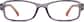 Front view of Rectangle Glasses 834312 in Aubergine thumbnail