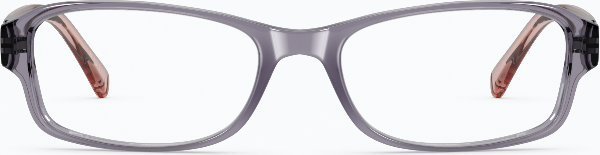 Front view of Rectangle Glasses 834312 in Aubergine thumbnail