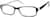 Angle view of Rectangle Glasses 834316 in Black thumbnail