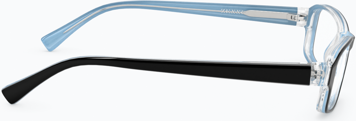 Side view of Rectangle Glasses 834316 in Black thumbnail