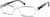 Angle view of Rectangle Glasses 834323 in Clear thumbnail