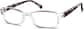 Angle view of Rectangle Glasses 834323 in Clear thumbnail