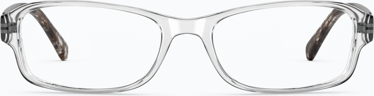 Front view of Rectangle Glasses 834323 in Clear thumbnail