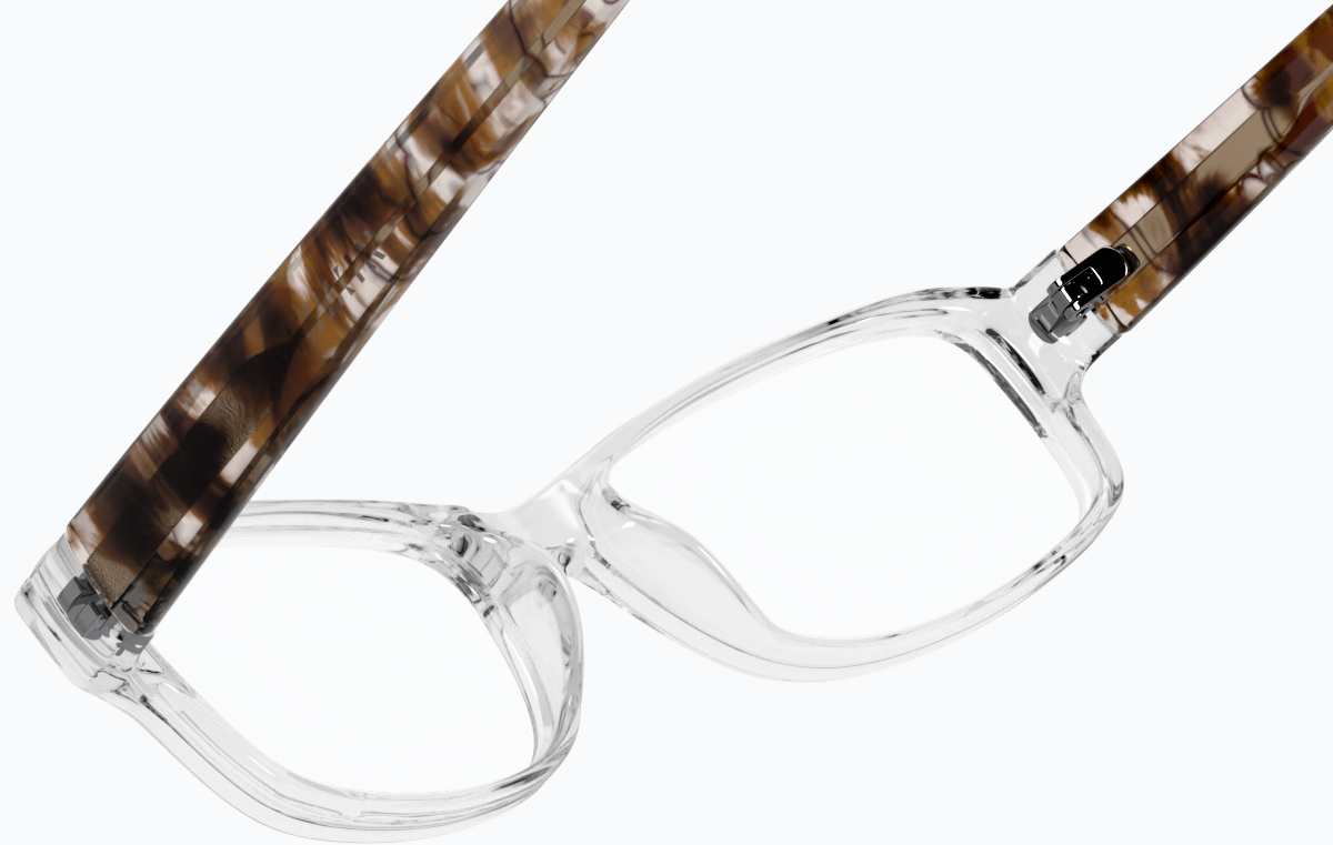 See-through view of Rectangle Glasses 834323 in Clear thumbnail