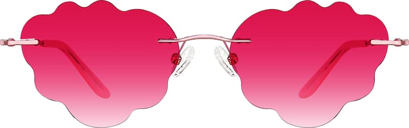 Pink Premium Geometric Sunglasses