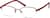 Angle view of Oval Glasses 911018 in Red thumbnail